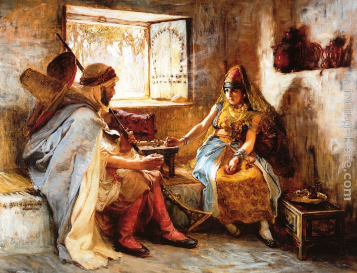 The Game of Chance painting - Frederick Arthur Bridgman The Game of Chance art painting The Game of Chance painting - Frederick Arthur Bridgman The Game of Chance art painting